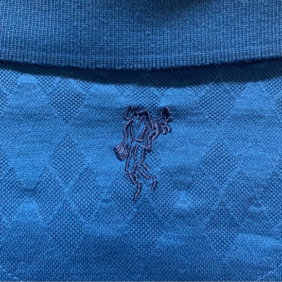 🔴 GOLF POLO ASHWORTH BANDON DUNES Oregon Golf Links Argyle Pattern BlueXXL - Picture 5 of 9